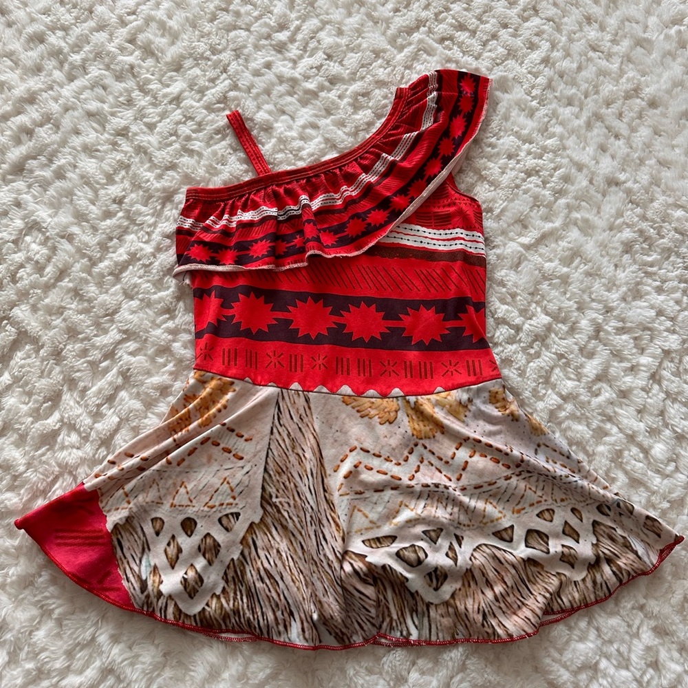 Girls Moana swimsuit size 7